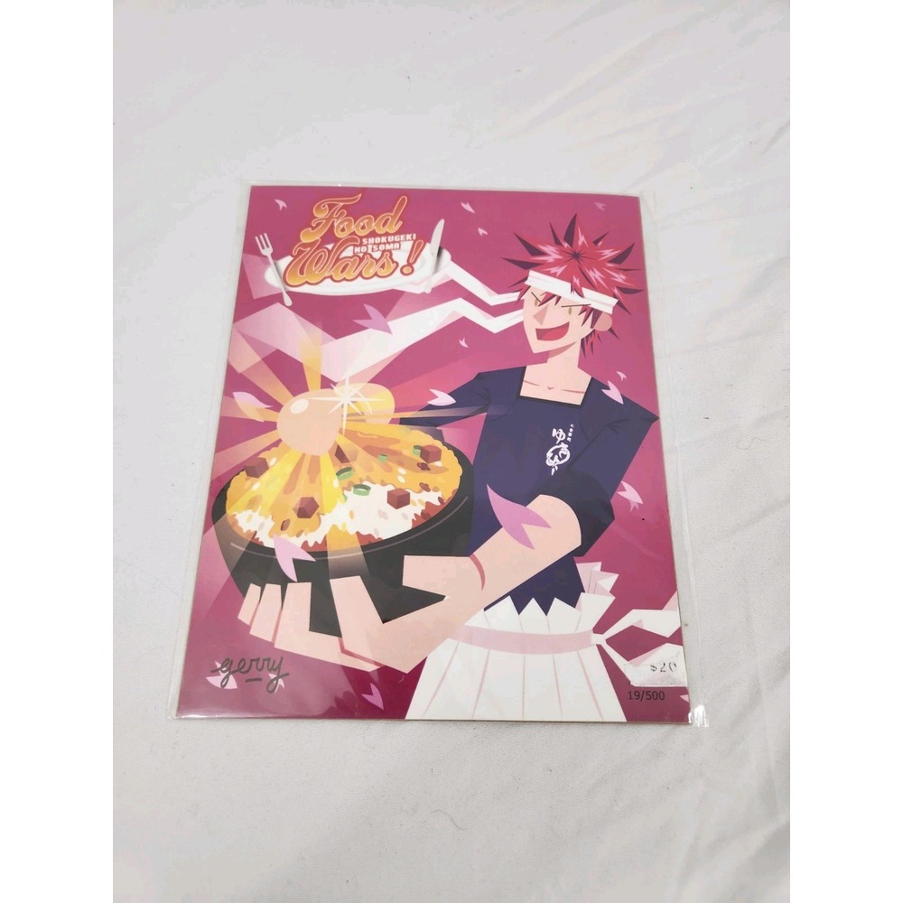 Food Wars‎ Shokugeki no Soma Limited Ed Art Print Signed Gerry BAM Box 19/500